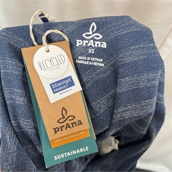 Prana blue striped serene tank nwt - Picture 5 of 7